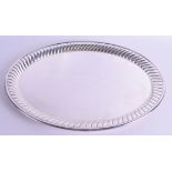 AN ARTS AND CRAFTS WMF SILVER PLATED TRAY. 42 cm x 33 cm.