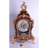 AN ITALIAN INLAID GILT BRASS BRACKET CLOCK with bold enamel numerals. 55 cm x 25 cm.