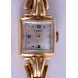 A GOOD 18CT GOLD EBEL YELLOW GOLD LADIES WRISTWATCH. 1.5 cm wide. 31 grams overall.