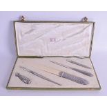 A CHARMING EARLY 20TH CENTURY FRENCH SENNET FRERES SILVER AND IVORY SEAL SET. (5)