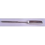 A GEORGE II SILVER MARROW SCOOP. London 1737. 2 oz. 22.5 cm long.