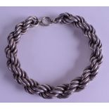 A CONTINENTAL 1970S SILVER DESIGNER CHOKER NECKLACE. 418 grams. 45 cm long.