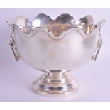 A SILVER MONTEITH BOWL. Sheffield 1921. 22 oz. 20 cm x 15 cm.