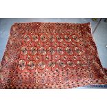 A RED GROUND ERSARI TURKMEN RUG. 159 cm x 130 cm..