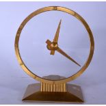 A VINTAGE JEFFERSON GOLDEN HOUR MANTEL CLOCK, formed upon a rectangular plinth. 22.5 cm.