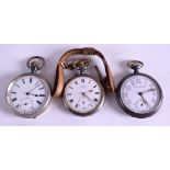 THREE VINTAGE POCKET WATCHES including The Glow Worm. (3)