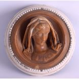 A GOOD 19TH CENTURY CARVED CARRERA MARBLE PLAQUE by Louis Octave Mattei (Born 1877), modelled as the