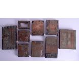 AN INTERESTING COLLECTION OF VICTORIAN COPPER ENGRAVING PLATES in various forms and sizes. Largest 1