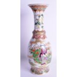 A 19TH CENTURY JAPANESE MEIJI PERIOD KUTANI TYPE PORCELAIN VASE painted with a female within a lands