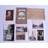 TWO VINTAGE ORIENTAL PHOTOGRAPHS together with others. (9)