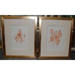 EUROPEAN SCHOOL (20th century) FRAMED PAIR SKETCH, study nude female, together with another similar.