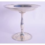 AN ART DECO AMERICAN SHREVE TREAT & EACRET SILVER TAZZA. 12 oz (weighted). 15 cm wide.