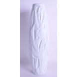 A STYLISH ROSENTHAL DECO TYPE PORCELAIN VASE decorated with a female saint. 36 cm high.