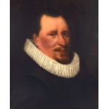 ATTRIBUTED TO PIETER NASON (1612-1688 Dutch) FRAMED OIL ON PANEL, quarter length portrait of a beard