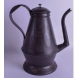 AN AMERICAN 19TH CENTURY PUNCHED TIN COFFEE POT Berk County, PA American, decorated with a tulip to