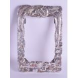 A 19TH CENTURY JAPANESE MEIJI PERIOD SILVER STRUT PHOTOGRAPH FRAME decorated with a rising phoenix o