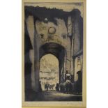 ALONZO C WEBB (1888-1975), framed etching, signed in pencil, Notre's Dame Cathedral, France. 30 cm x