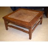 A CHINESE SOFTWOOD TABLE C1920. 35 cm x 71 cm.