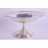 AN AMERICAN SHREVE & CO SAN FRANCISCO SILVER TAZZA. 6.7 oz. 17 cm wide.