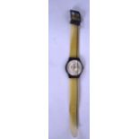 A VINTAGE SWATCH WRISTWATCH, silvered dial and translucent strap. Dial 3.3 cm wide.