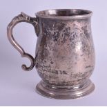 AN EARLY 18TH CENTURY ENGLISH SILVER TANKARD. Newcastle 1743. 12.7 oz. 11.5 cm high.