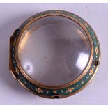 A RARE GEORGE III GOLD AND SHAGREEN WATCH CASE. 4.75 cm diameter.