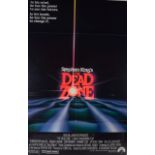 A VINTAGE STEPHEN KING MOVIE "THE DEAD ZONE". 95 cm x 63 cm.