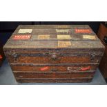 A GOOD FRENCH LOUIS VUITTON TRAVELLING TRUNK No 423519. 91 cm x 55 cm x 51 cm.