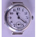 A VINTAGE SILVER OMEGA WATCH with subsidiary dial. 3.25 cm diameter.