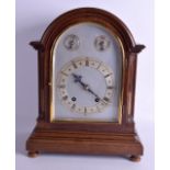 AN ANTIQUE MAHOGANY WESTMINSTER CHIMING CLOCK. 36 cm x 24 cm.