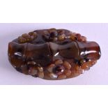 A CHINESE CARVED AGATE BOULDER. 8.5 cm x 4.5 cm.