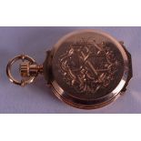 A GOOD 18CT GOLD FULL HUNTER POCKET WATCH. 80.8 grams overall. 3.75 cm wide.