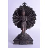 A CHINESE TIBETAN BRONZE FIGURE OF A BUDDHISTIC GODDESS. 32 cm x 18 cm.