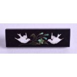 A 19TH CENTURY ITALIAN PIETRA DURA BROOCH. 4.75 cm wide.