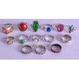 VARIOUS SILVER RINGS. 60 grams. (qty)