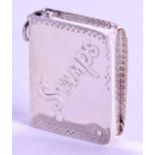 A SILVER STAMP HOLDER. 2.25 cm wide.