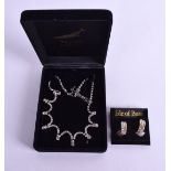 AN ISLE OF BUTE COLLECTION NECKLACE with matching earrings. (3)