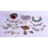 A COLLECTION OF SILVER JEWELLERY together with a bangle etc. (qty)