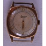 A VINTAGE 9CT GOLD EVERITE WRISTWATCH. 19 grams overall. 2.5 cm wide.