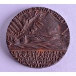 A HEAVY BRONZE MEDALLION. 5.5 cm wide.