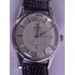 AN OMEGA AUTOMATIC STAINLESS STEEL CONSTELLATION WRISTWATCH. 3.25 cm wide.