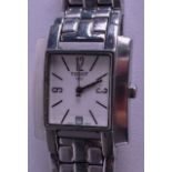 A GENTLEMANS STAINLESS STEEL TISSOT WRISTWATCH. 3.25 cm wide.