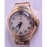 A VINTAGE 9CT GOLD TUDOR WATCH. 7.1 grams overall . 1.5 cm x 2.25 cm.