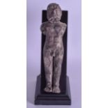 AN UNUSUAL EARLY SILVER CONTINENTAL FIGURE OF A MALE possibly Roman. 3.8 oz. 21 cm high.