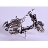 A SILVER SCOOTER. 5 cm long.