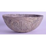 AN EARLY CONTINENTAL SILVER BOWL decorated with figures in various pursuits. 12 oz. 13.5 cm diameter