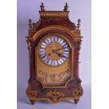 A LATE 19TH CENTURY FRENCH BOULE TORTOISESHELL BRACKET CLOCK of classical scrolling form. 42 cm x 22