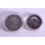 TWO SILVER COINS. (2)