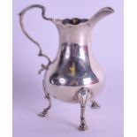 A GEORGE III SILVER CREAM JUG. London (date letter unclear). 3 oz.