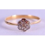 A LATE VICTORIAN GOLD AND DIAMOND RING. Size T/U.